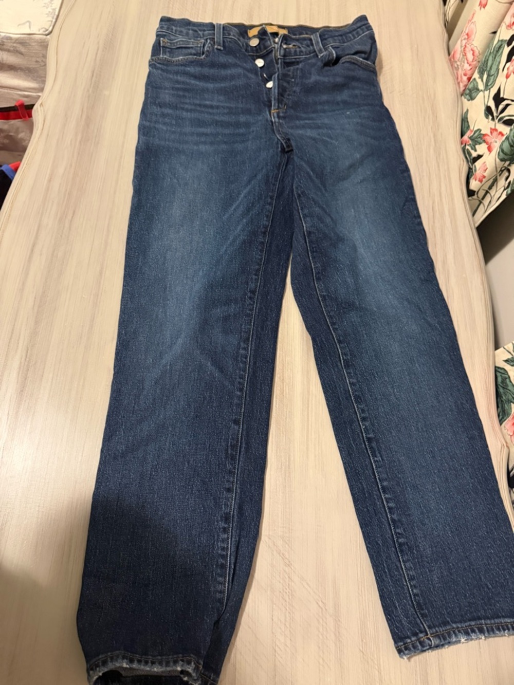 Joe's Jeans Dark Blue Straight-Leg High Rise Jeans
